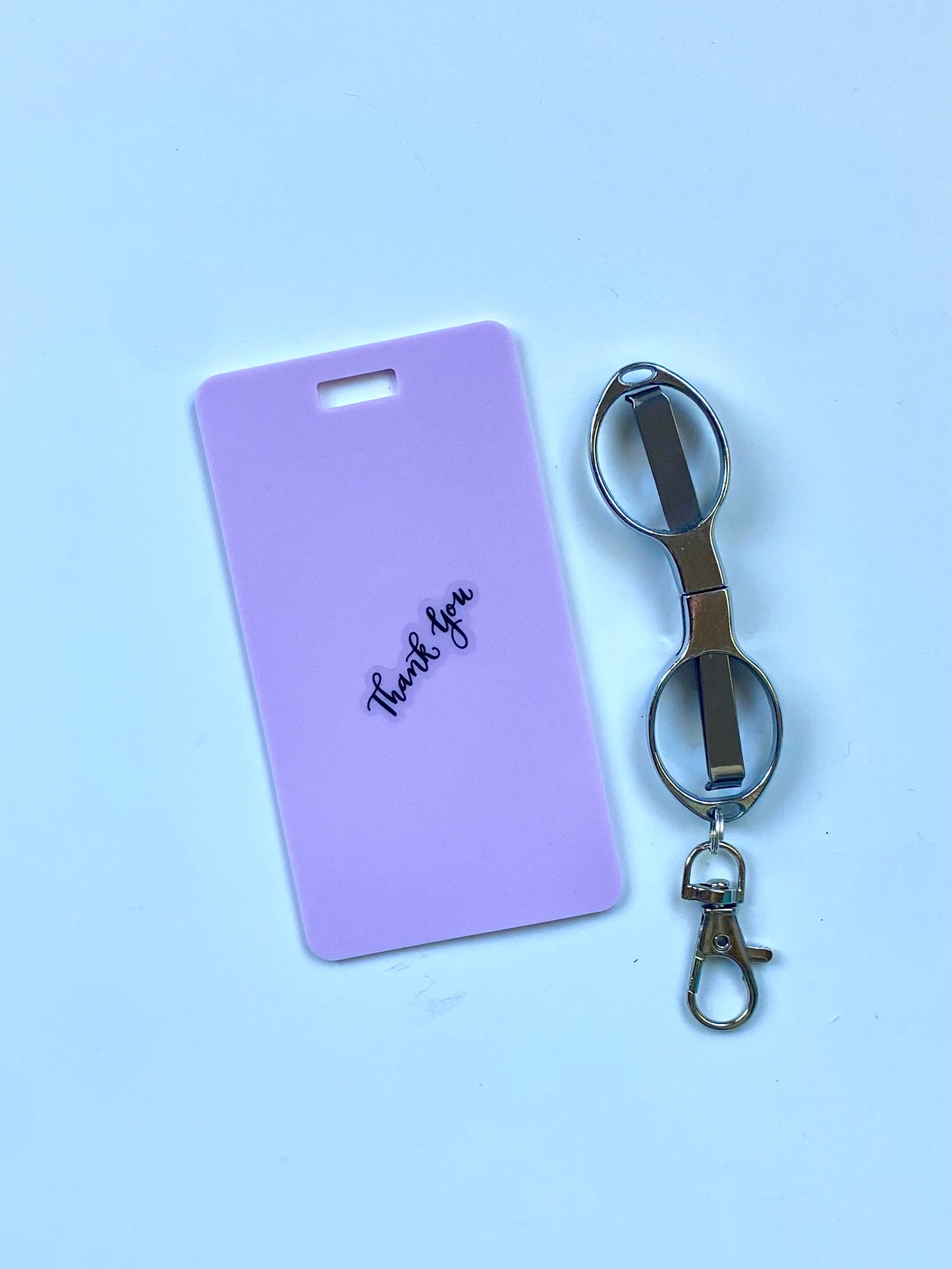 Vertical Erasable Badge with Mini Scissors
