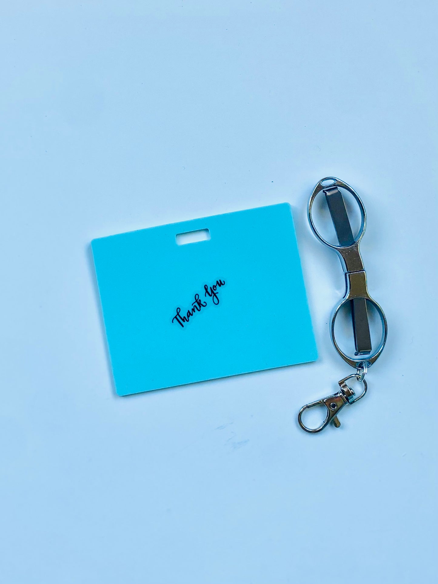 Horizontal Erasable Badge with Mini Scissors