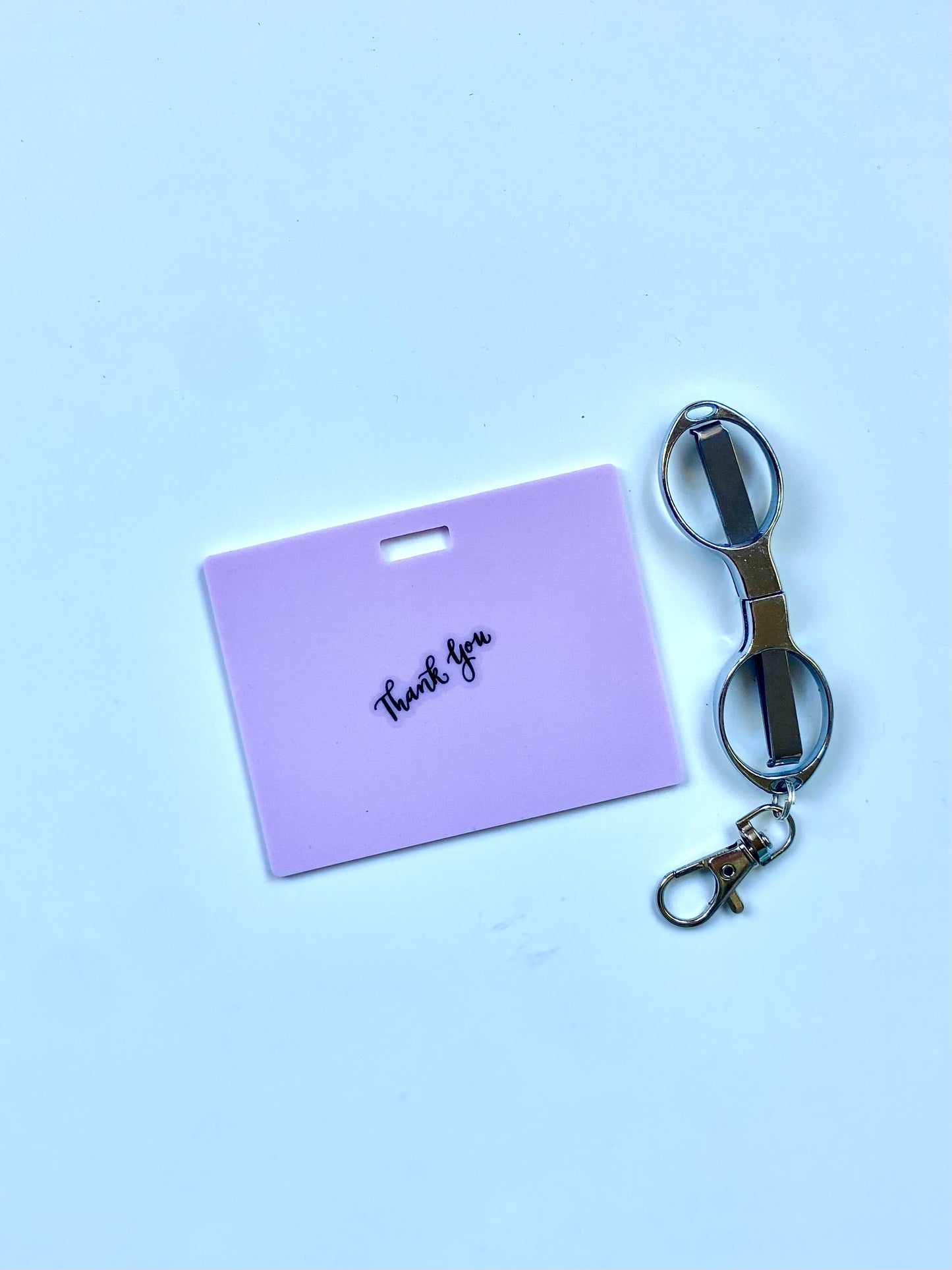 Horizontal Erasable Badge with Mini Scissors