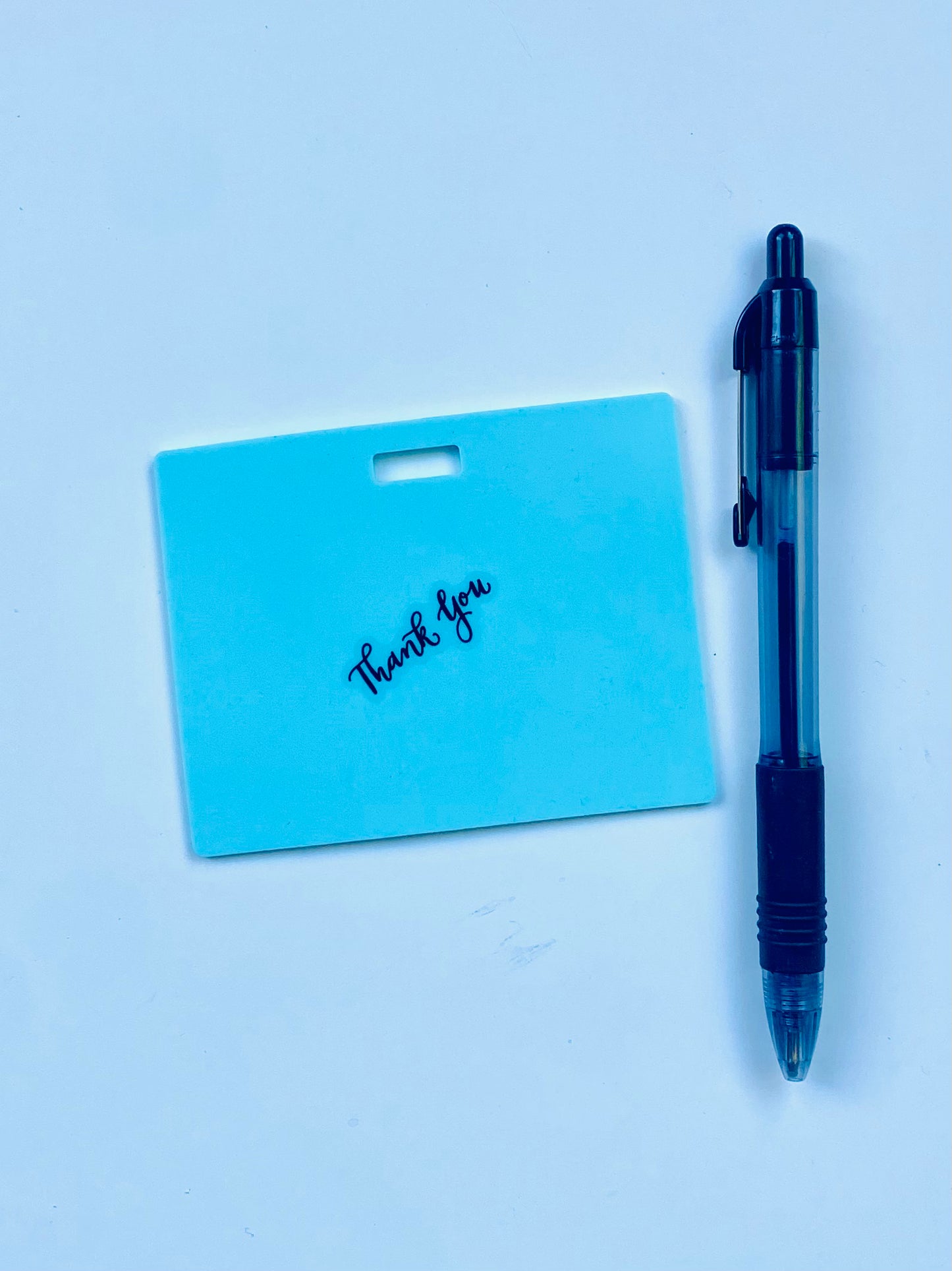 Horizontal Badge with Ballpoint Pen (black ink)