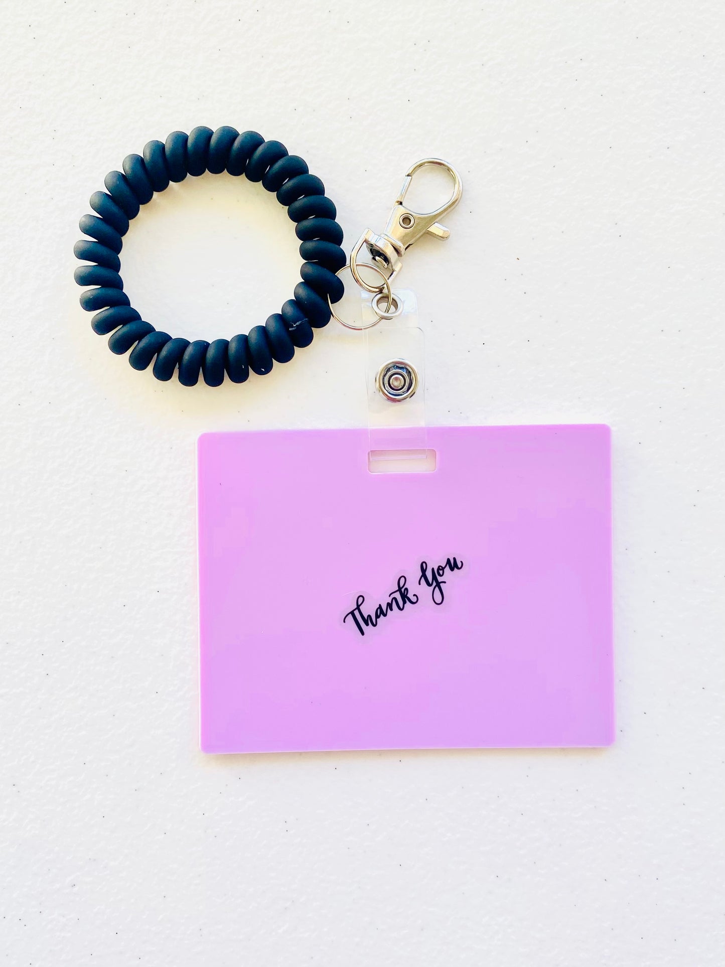 Keep your shopping list handy with this horizontal reusable erasable notepad designed for keychains. Simply write using a ballpoint pen, erase with an alcohol pad, and reuse as needed. It easily clips onto your keys or purse, ensuring your list is always within reach. Please note, gel &amp; super smooth/color ballpoint inks could leave faint marks. This practical accessory offers a reliable way to stay organized on the go. www.badgenote.com