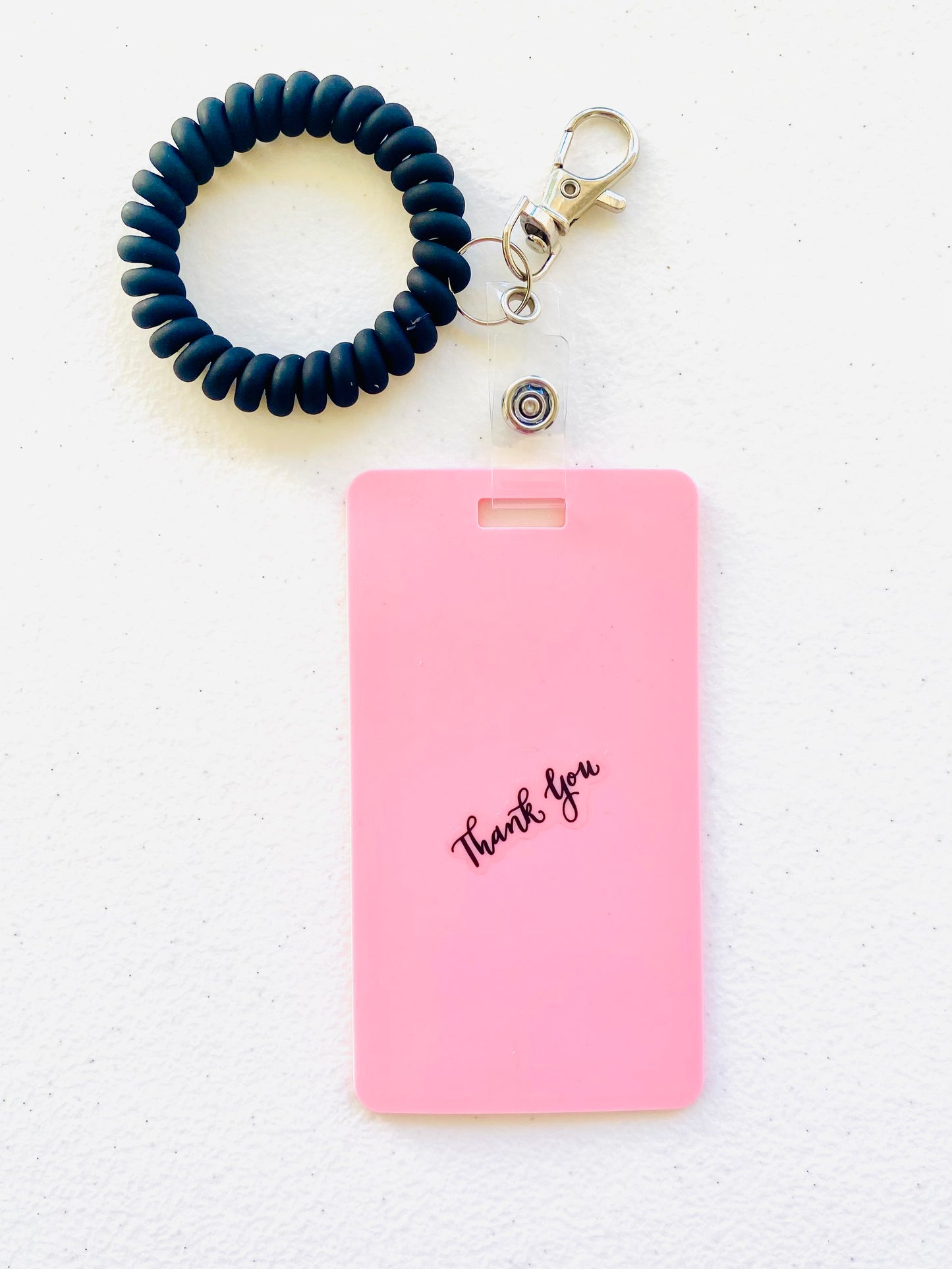 Keep your shopping list handy with this vertical reusable erasable badge note designed for keychains. Simply write using a ballpoint pen, erase with an alcohol pad, and reuse as needed. It easily clips onto your keys or purse, ensuring your list is always within reach. Please note, gel &amp; super smooth/color ballpoint inks could leave faint marks. This practical accessory offers a reliable way to stay organized on the go. www.badgenote.com