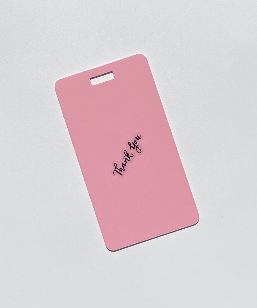 Pink vertical erasable badge is the perfect pocket-sized accessory for healthcare professionals. Easily write on it with ballpoint pen, wipe it clean with alcohol pad, and reuse. Made of lightweight soft silicone, it's a nurse's essential for taking notes on the go. Attach it to your ID badge for convenience. ATTENTION: Gel &amp; super smooth ballpoint ink will smudge and will leave faint stains.