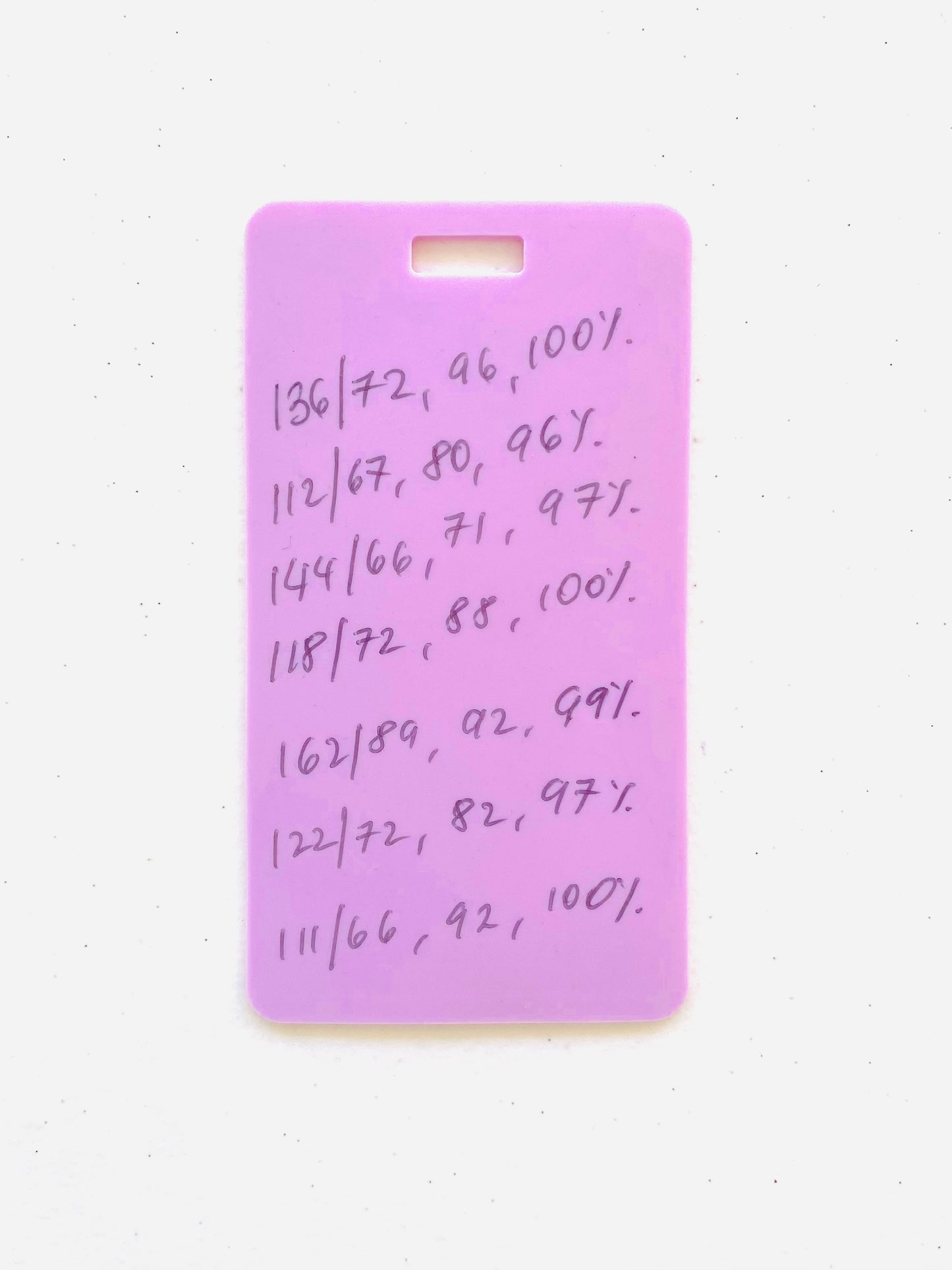 Vertical erasable badge is the perfect pocket-sized accessory for healthcare professionals. Easily write on it with ballpoint pen, wipe it clean with alcohol pad, and reuse. Made of lightweight soft silicone, it's a nurse's essential for taking notes on the go. Attach it to your ID badge for convenience. ATTENTION: Gel &amp; super smooth/colored ink will smudge and may leave faint stains. www.badgenote.com